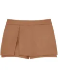 PINKO flannel skirt-effect shorts - Neutrals