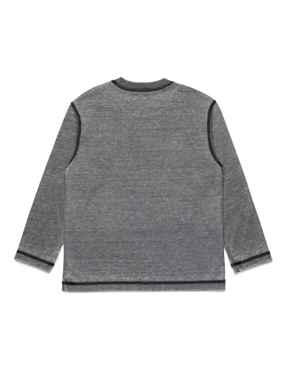 Diesel Kids T-shirt met lange mouwen - Zwart