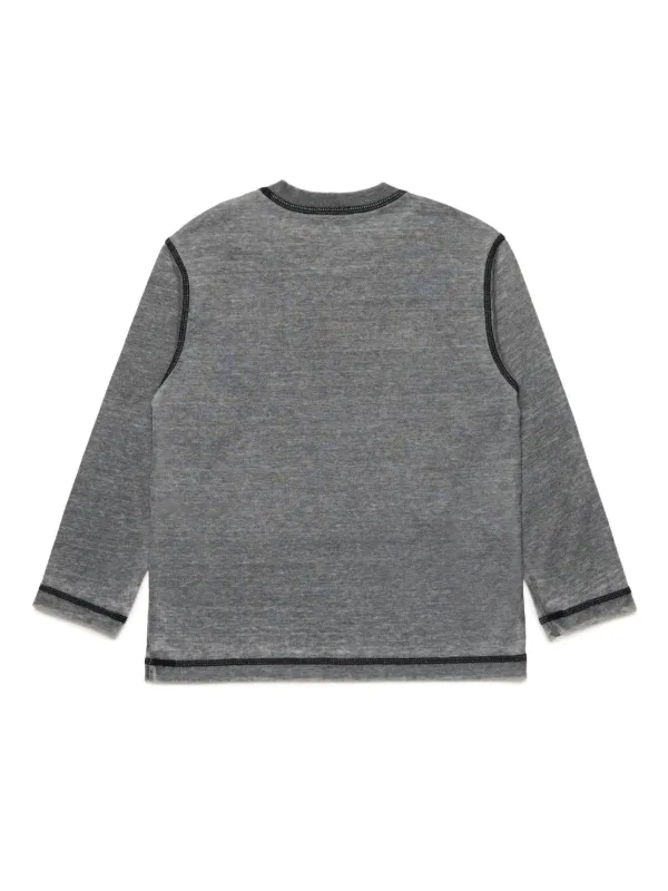 Diesel Kids logo-print long-sleeve T-shirt | Black | FARFETCH