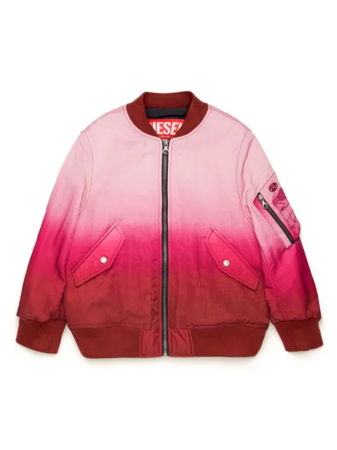 Diesel Kids gradient-effect bomber jacket