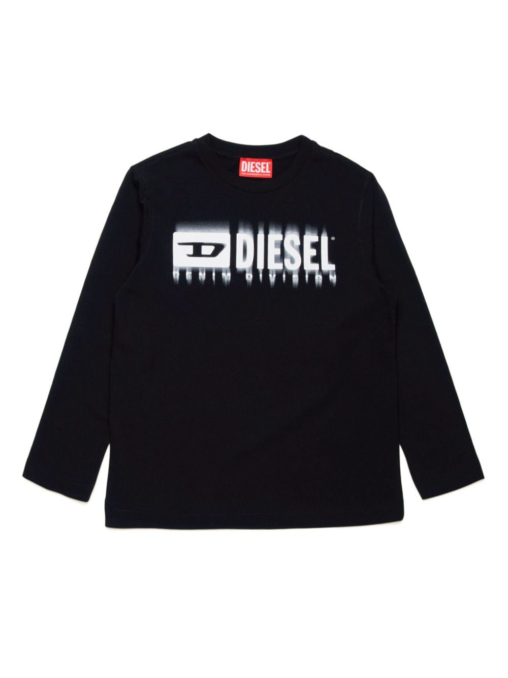 Diesel Kids' Logo-print Cotton T-shirt In Black