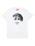 Diesel Kids T-shirt with Earth print - White