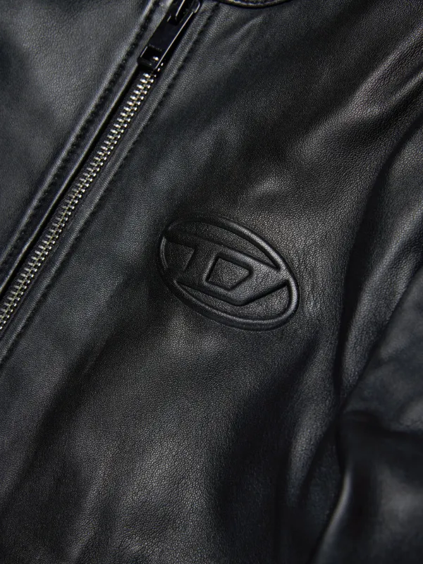 Diesel Kids ロゴ レザージャケット | ブラック | FARFETCH JP