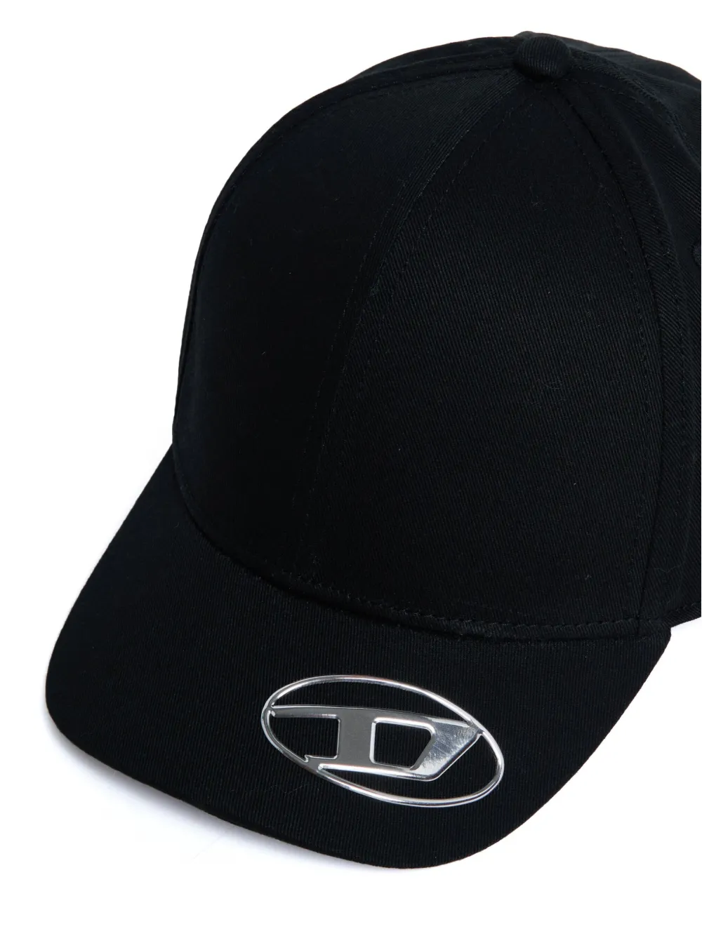 Diesel Kids Oval D katoenen honkbalpet Zwart