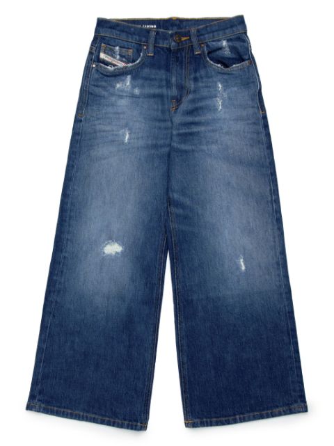 Diesel Kids jeans rectos rasgados