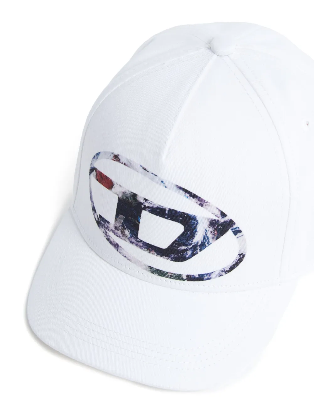 Diesel Kids Honkbalpet met logoprint Wit
