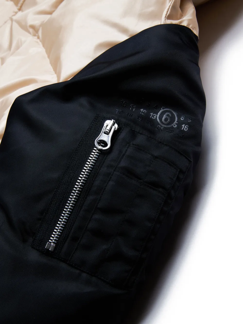 MM6 Maison Margiela Kids Tweekleurig donsjack Zwart
