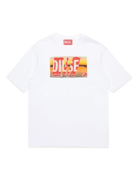 logo-patch cotton T-shirt