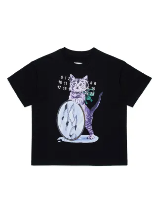 MM6 Maison Margiela Kids ナンバーモチーフ Tシャツ | ブラック MM6 Maison Margiela Kids ナンバーモチーフ Tシャツ | ブラック