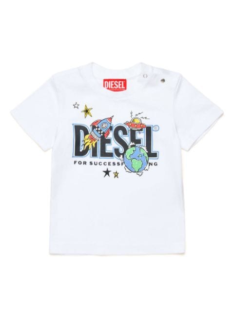 Diesel Kids logo-print cotton T-shirt