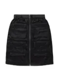 Diesel Kids satin cargo miniskirt - Black