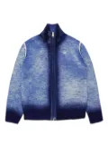 Diesel Kids sprayed-finish zip-up cardigan - Blue