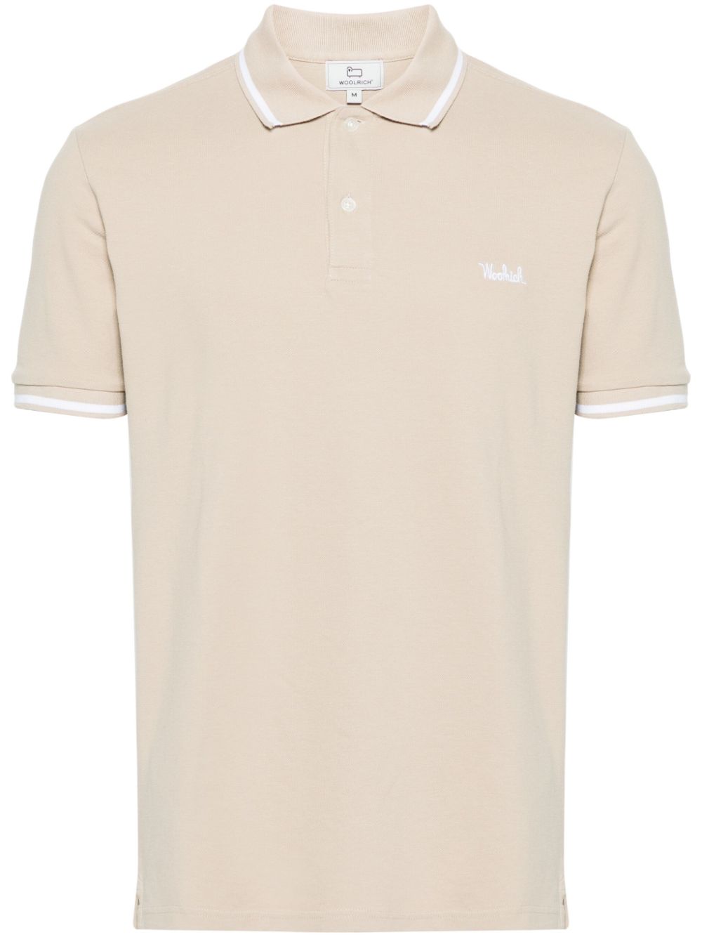 Woolrich Monterey Logo-embroidered Polo Shirt In Nude