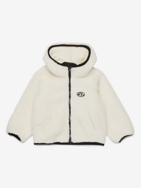 Diesel Kids logo-appliqué hooded padded jacket
