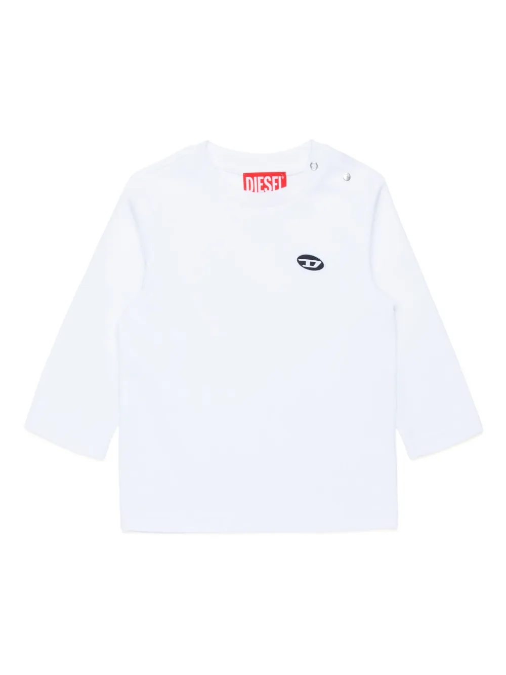 Diesel Kids T-shirt met logo-applicatie Wit