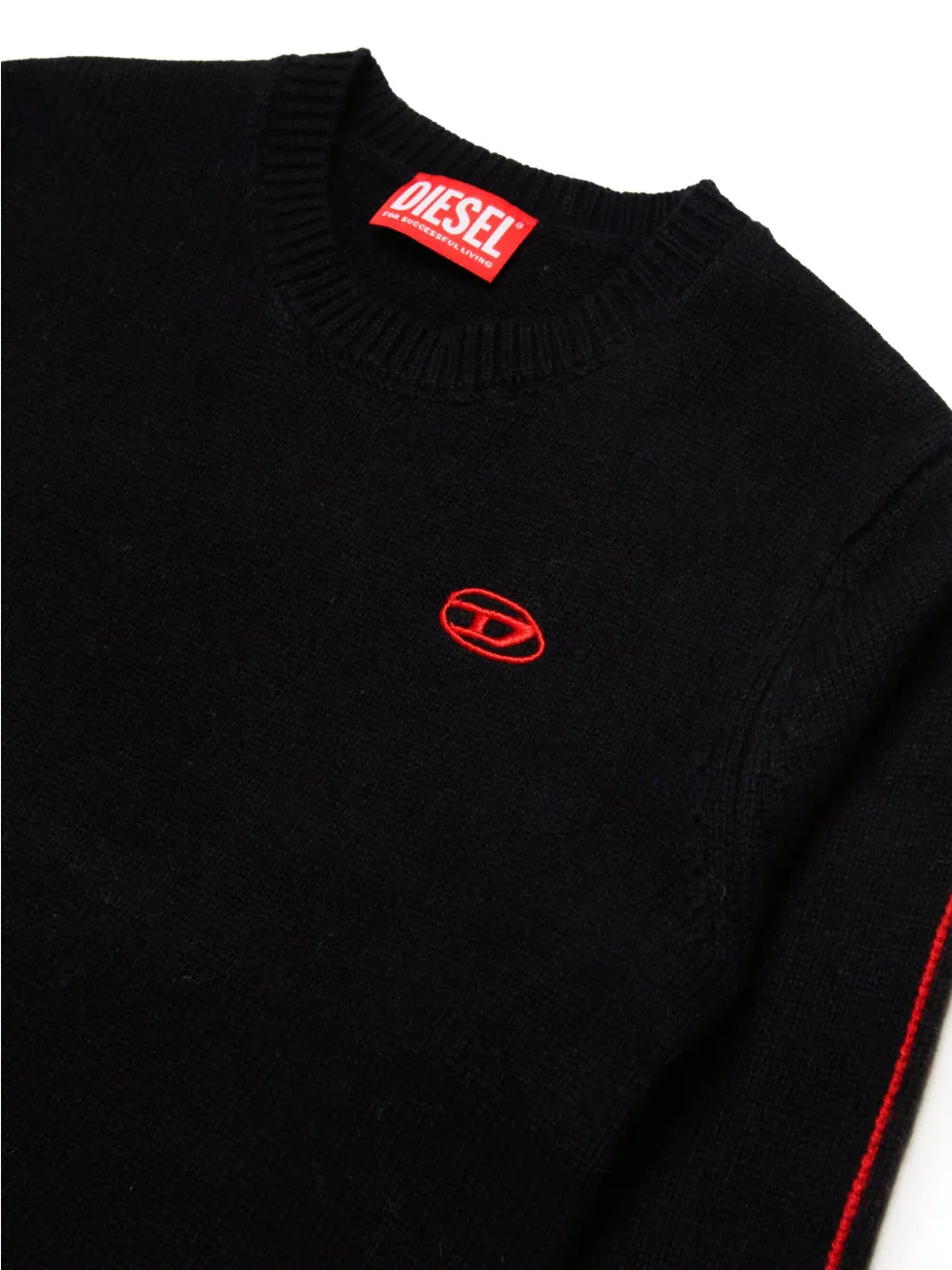 Diesel Kids Trui met geborduurd logo Zwart