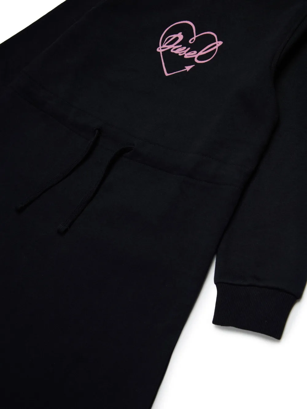 Diesel Kids Jurk met geborduurd logo Zwart