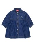 Diesel Kids logo-embroidered denim shirt dress - Blue