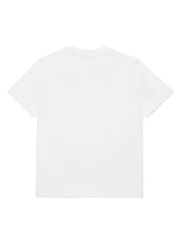 国内発送☆DIESEL☆T-SHIRT/WHITE ビーズロゴプリントＴシャツ ディーゼル DIESEL ロゴプリントカットソー （WHITE）T-SILY