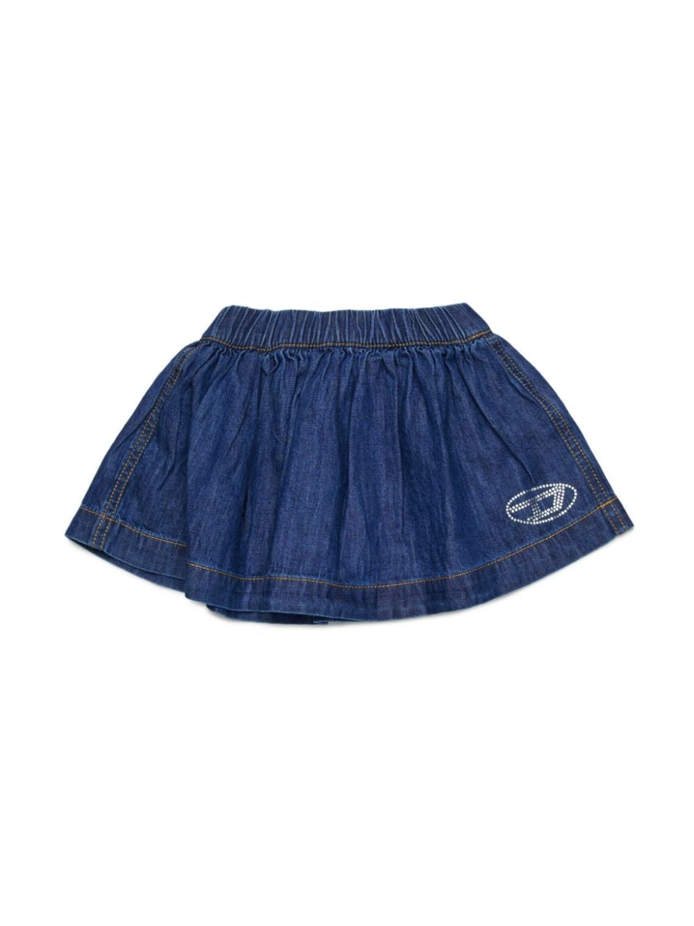 Diesel Babies' Oval D Logo-print Denim Skirt In Blue