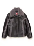 Diesel Kids faux-leather aviator jacket - Black