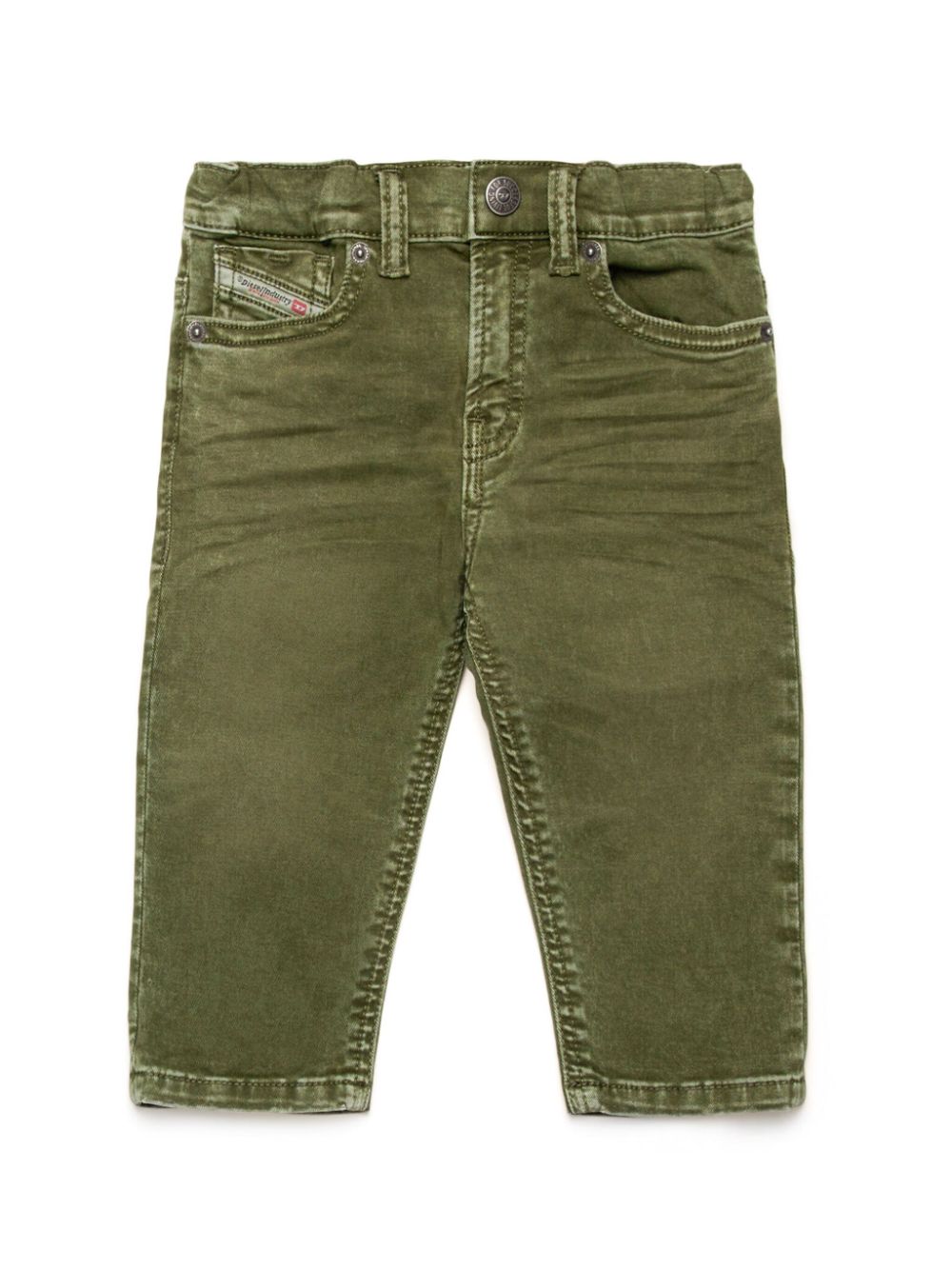 Diesel Babies' D-gale-b Mid-rise Skinny Jeans In Green