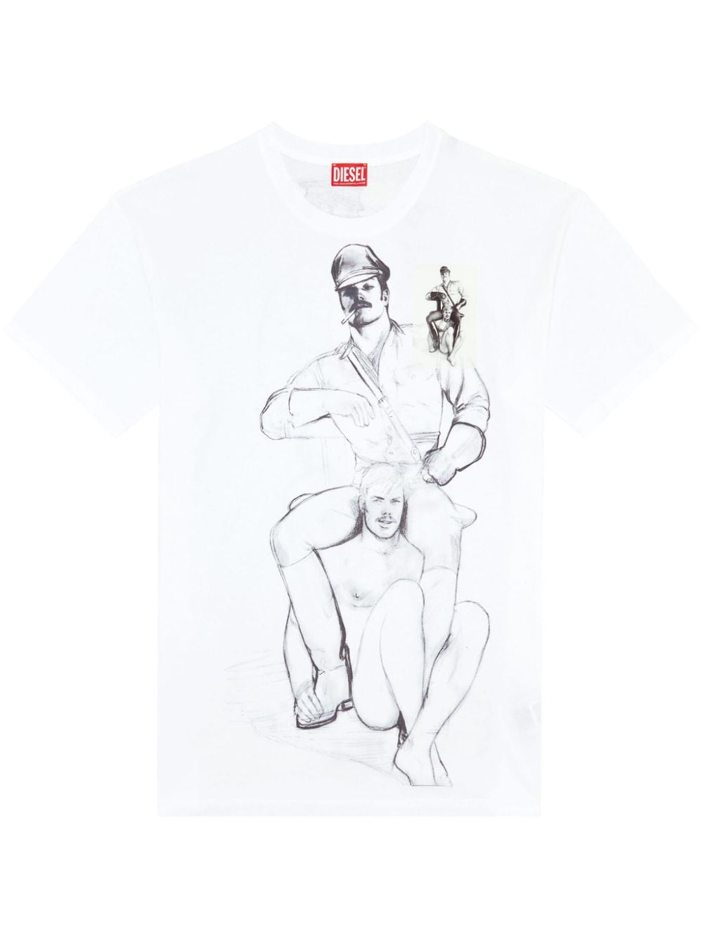 Diesel X Toff Graphic-print Organic Cotton T-shirt In White