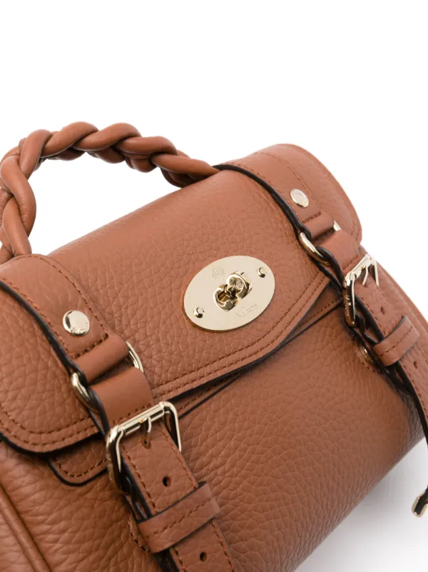 Mulberry Mini Alexa Leather Tote Bag Brown FARFETCH AE