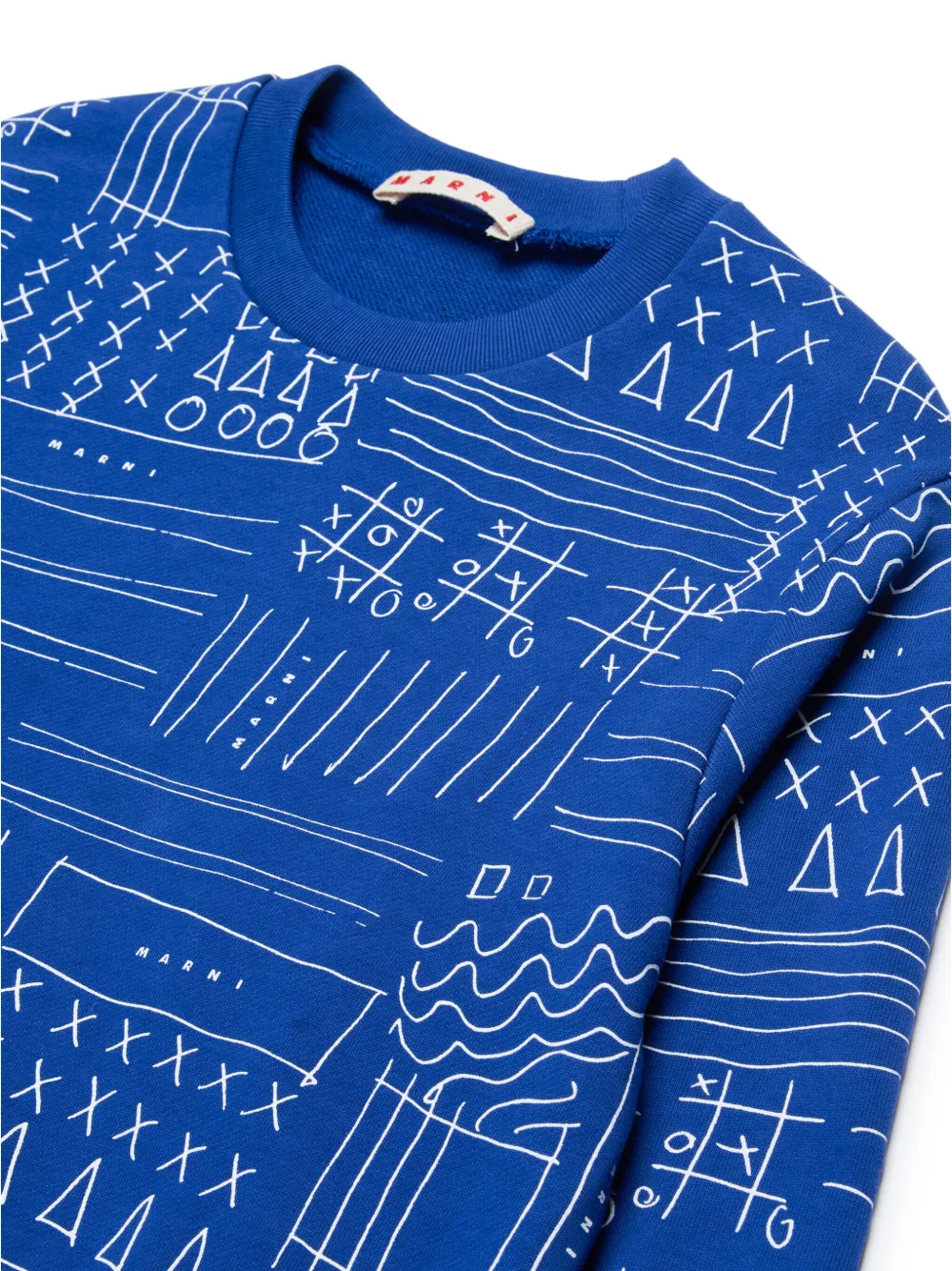 Marni Kids Sweater met print Blauw