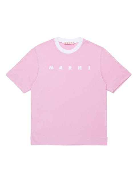 Marni Kids logo-print cotton T-shirt