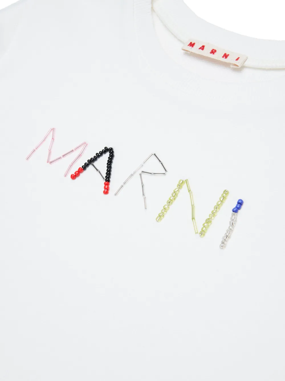 【2024年新作】 Marni FARFETCH | White | Sweatshirt Cotton beaded-logo Kids ラッピング・包装