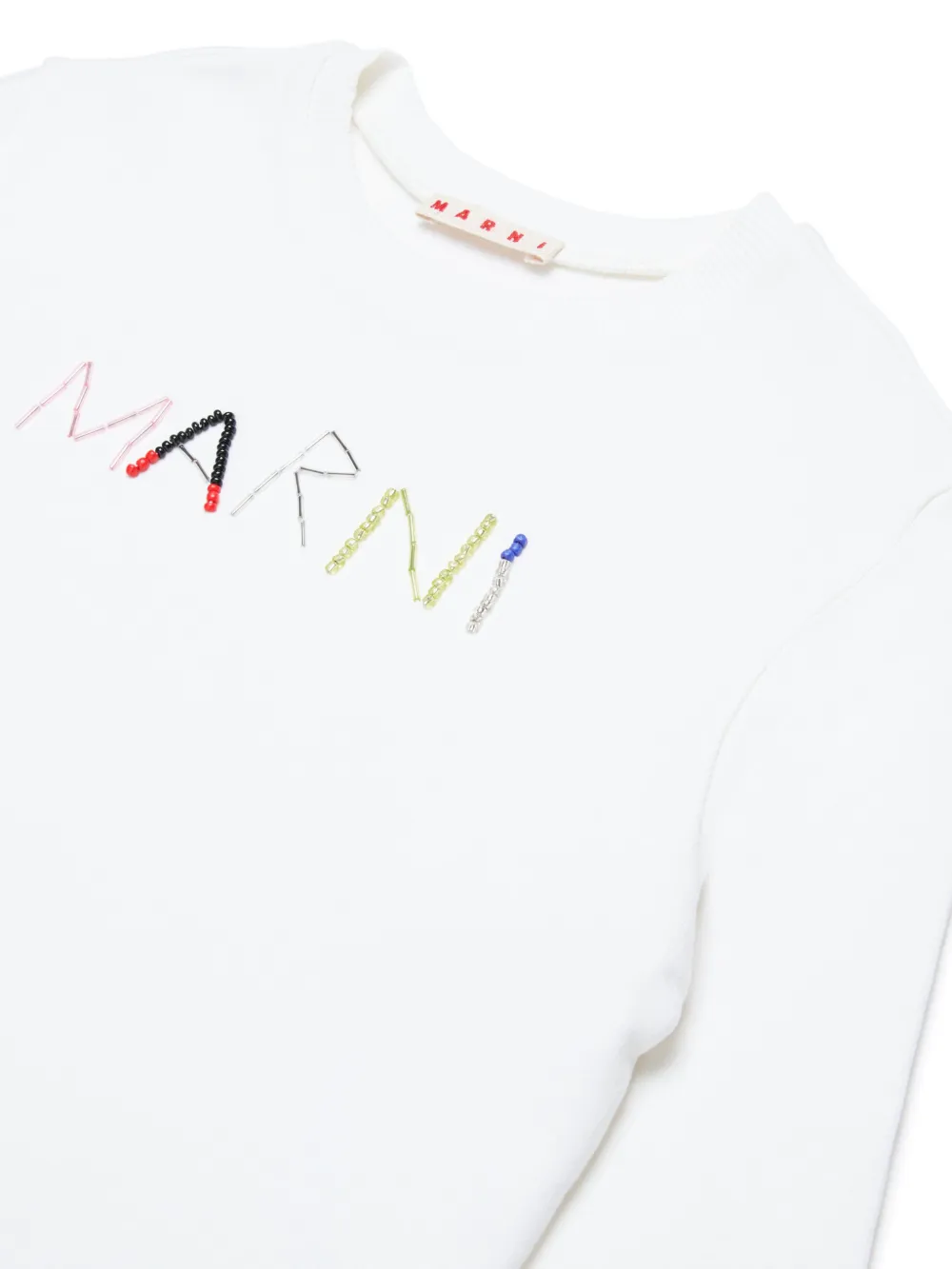 Marni Kids Sweater met logo Wit