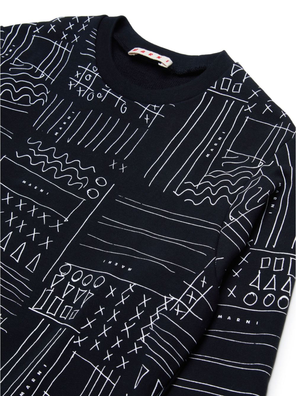 Shop Marni Graphic-print Sweatshirt In Black