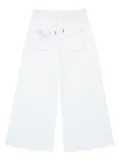 Marni Kids metallic-detailing cotton track pants - White