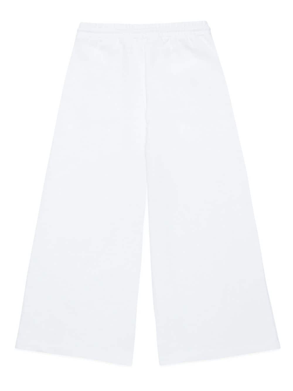 Marni Kids metallic-detailing cotton track pants - Wit
