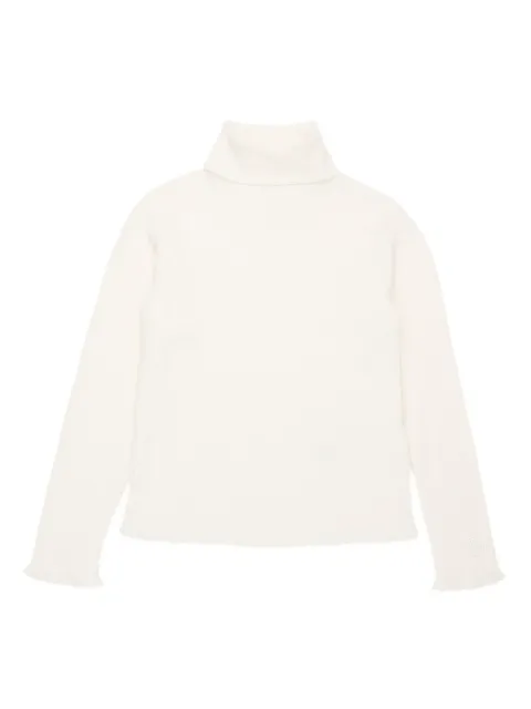 MM6 Maison Margiela Kids logo-embroidered fine-ribbed jumper
