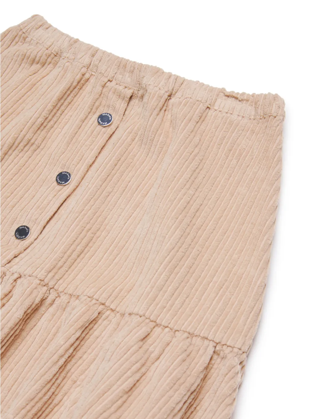 MAX&Co. Kids Katoenen ribfluwelen rok Beige