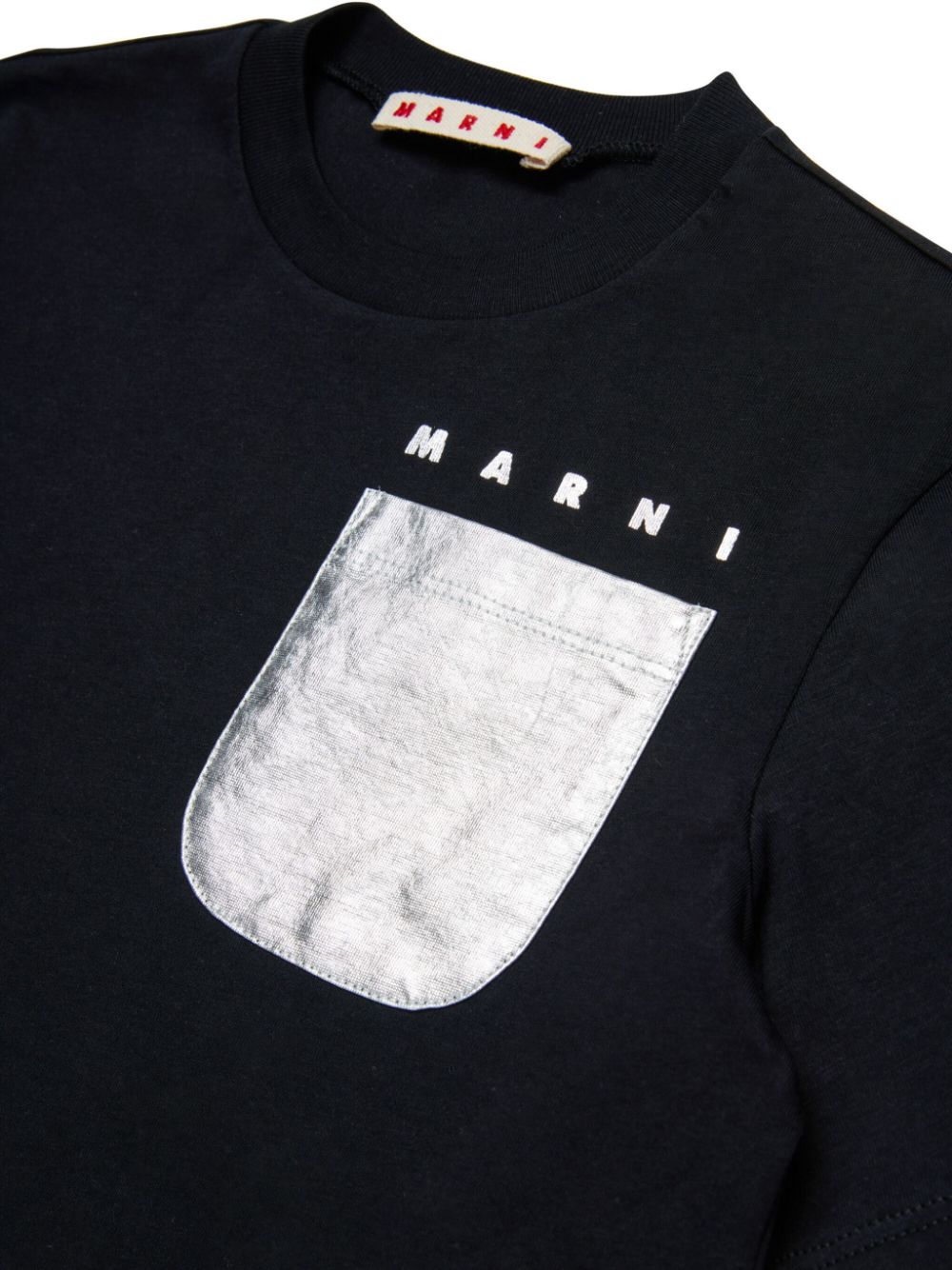 Shop Marni Logo-print Cotton T-shirt In Schwarz