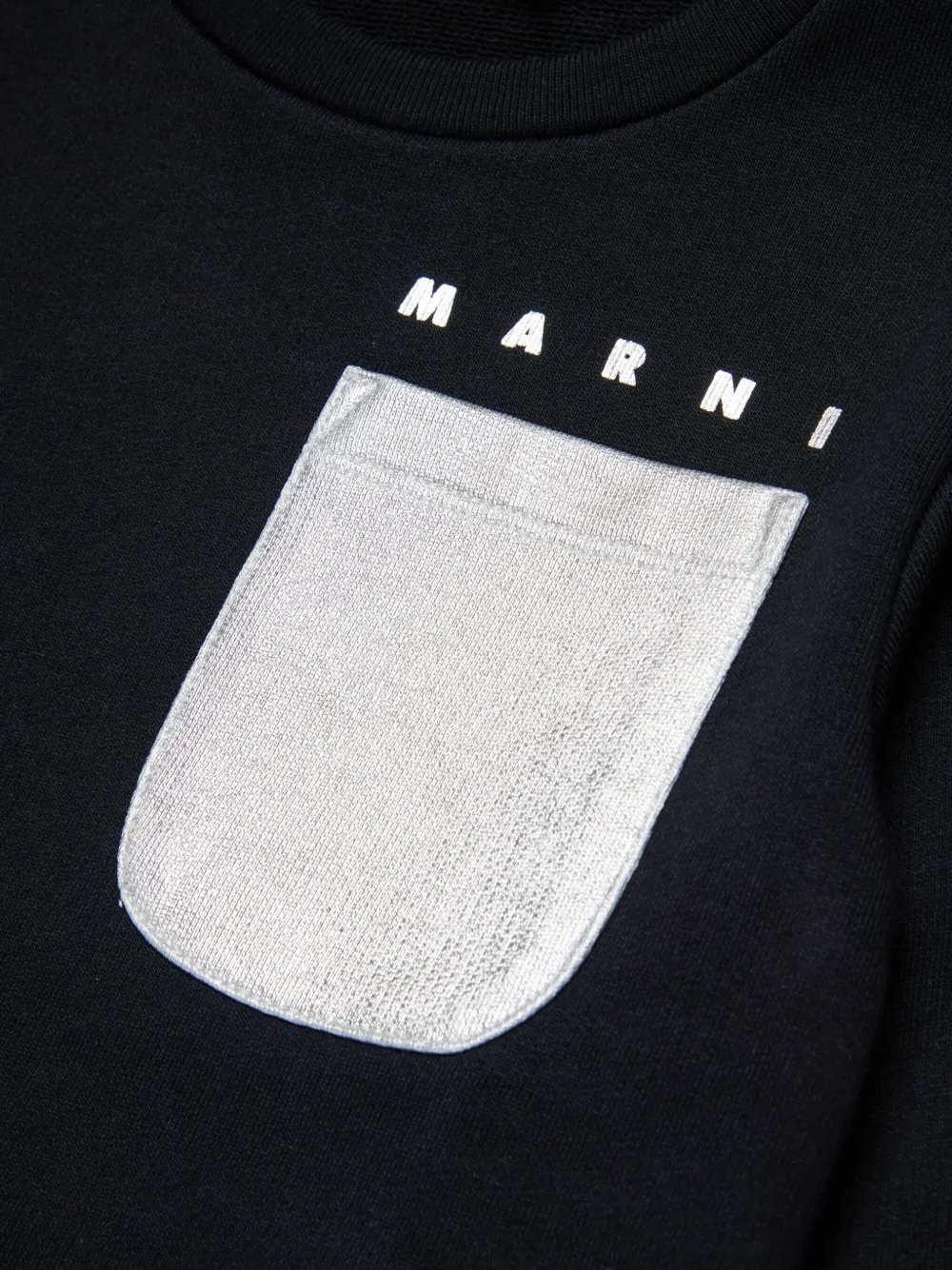 Marni Kids Katoenen T-shirt met ruches Zwart