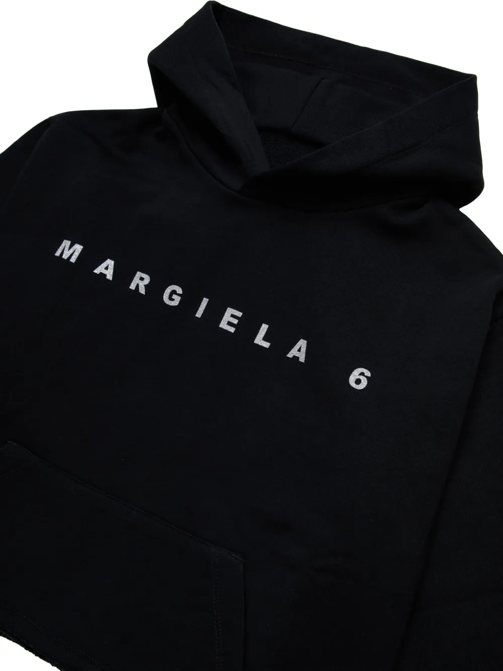 MM6 Maison Margiela Kids Hoodie met logoprint Zwart