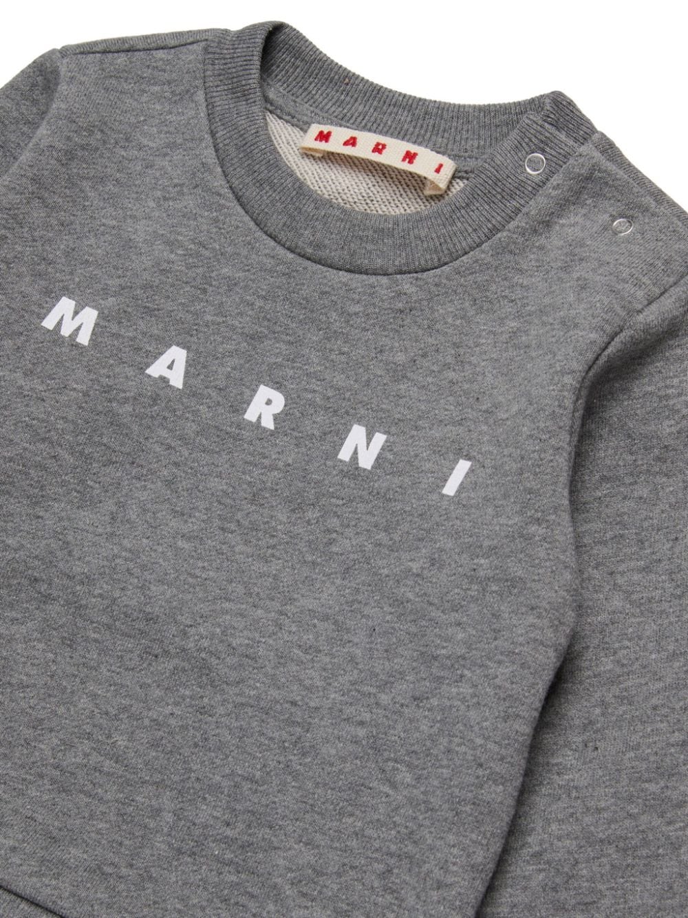 Shop Marni Logo-print Sweatshirt In Grey