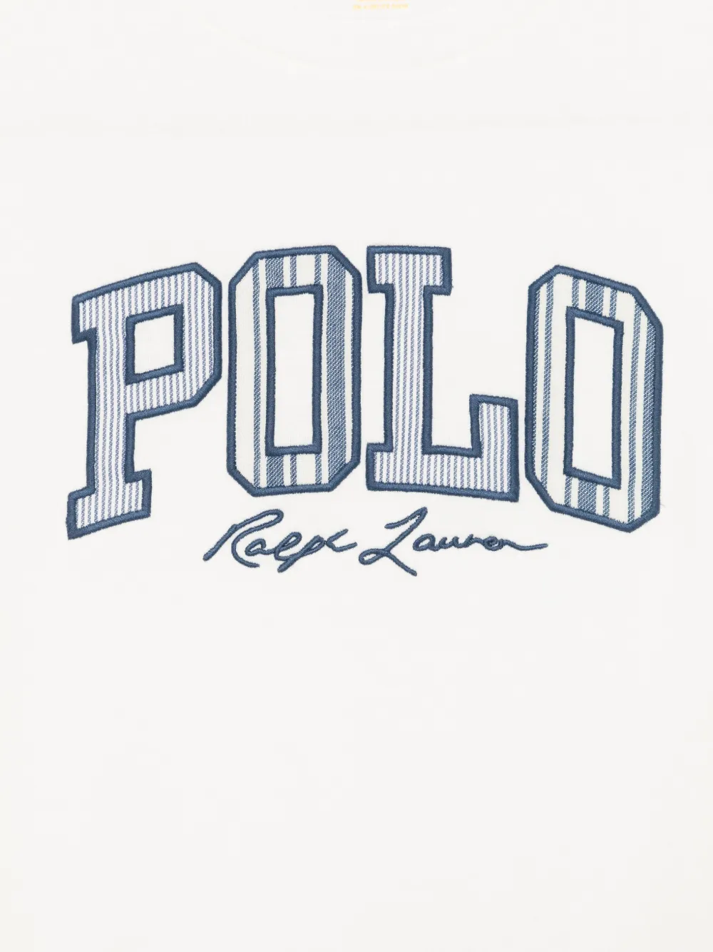 POLO RALPH LAUREN KIDS T-shirt met gestreept logo Wit
