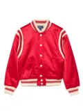 POLO RALPH LAUREN KIDS satin varsity jacket - Red