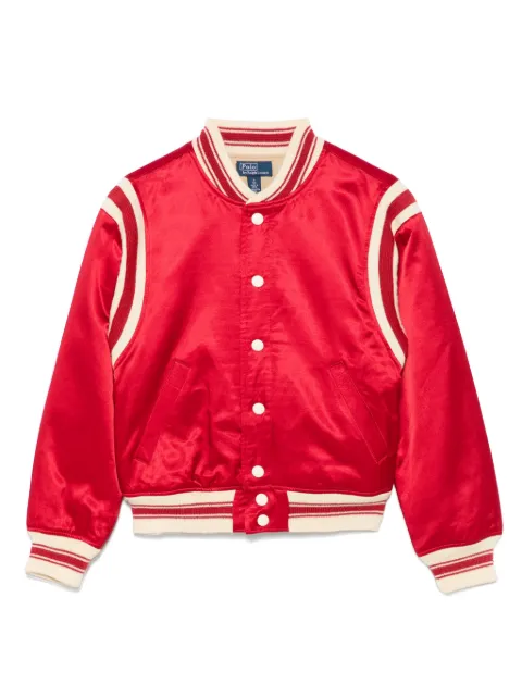 POLO RALPH LAUREN KIDS satin varsity jacket