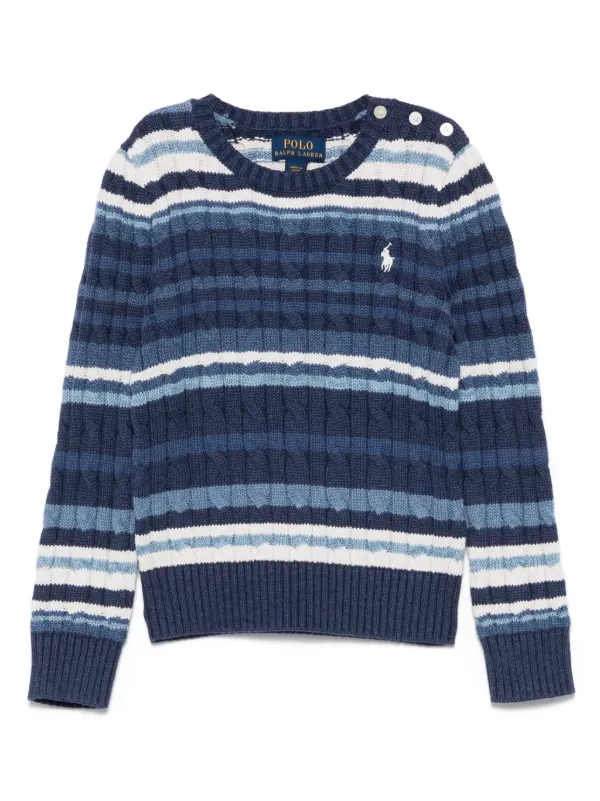 POLO RALPH LAUREN KIDS Striped Sweater Blue FARFETCH ID