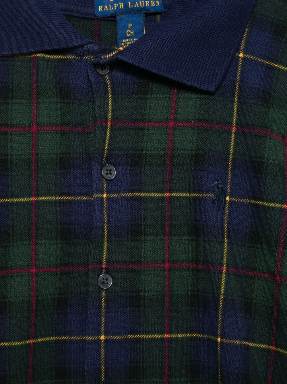 POLO RALPH LAUREN KIDS Geruite polojurk Blauw