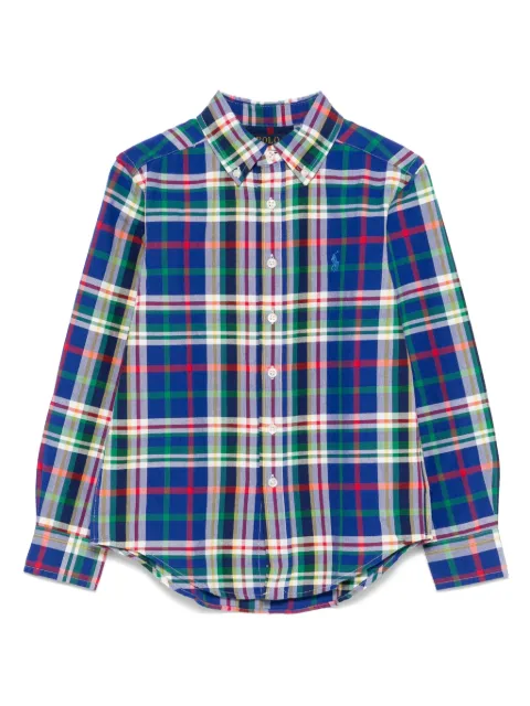 POLO RALPH LAUREN KIDS camisa con cuadros estampados