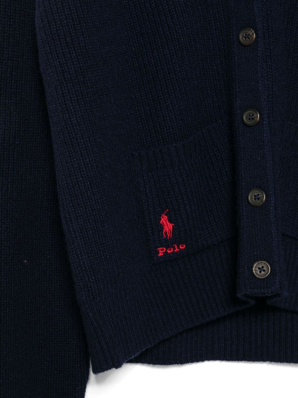 Shop Ralph Lauren Polo Pony Cardigan In Blue