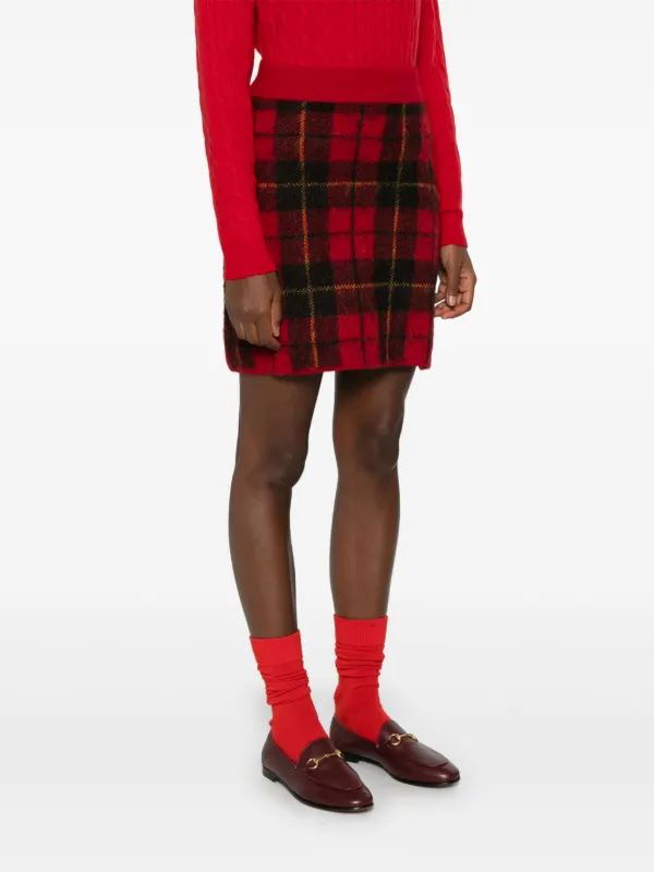 Ralph lauren wool plaid skirt hotsell