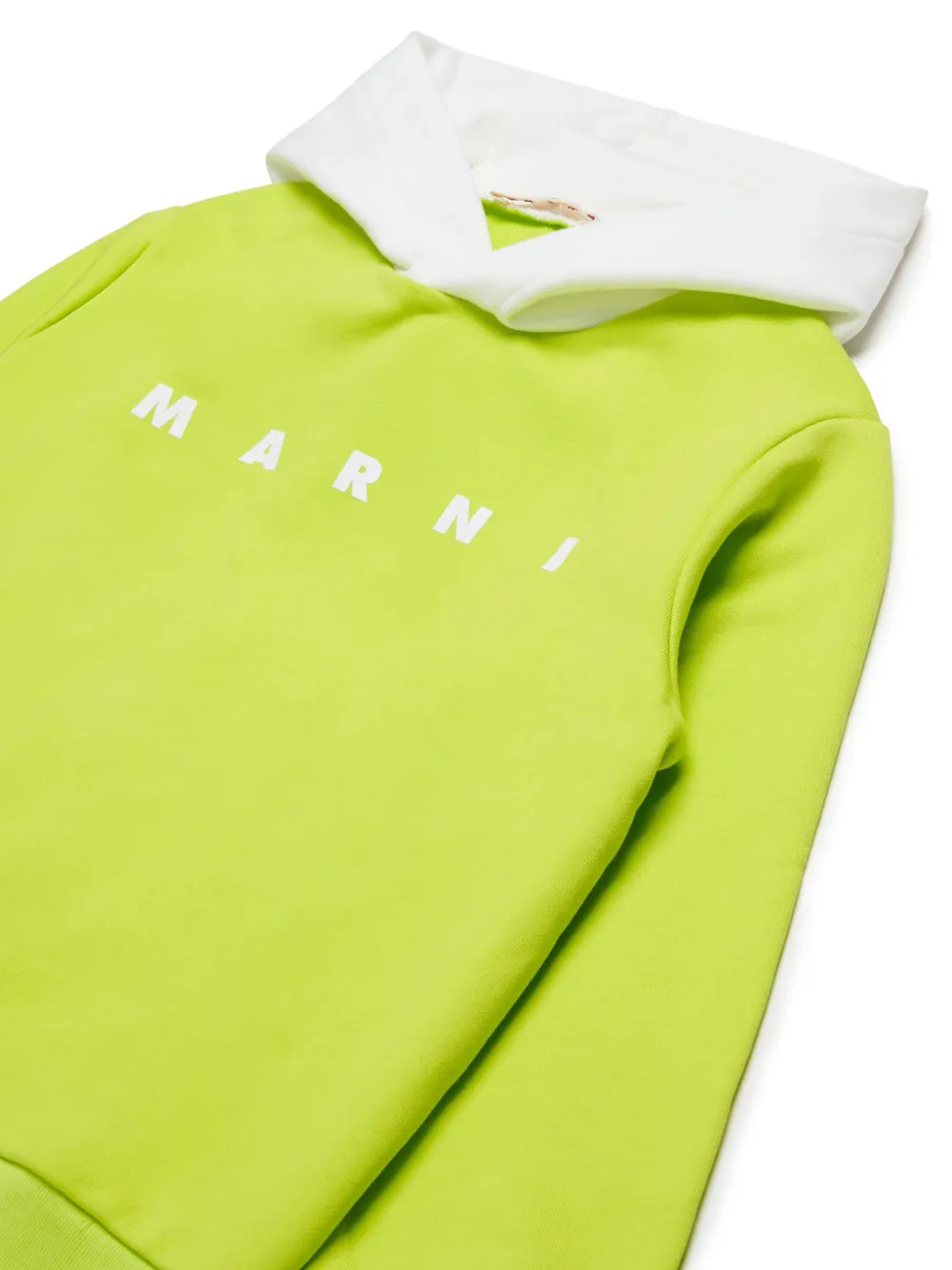 Marni Kids Hoodie met logoprint Groen